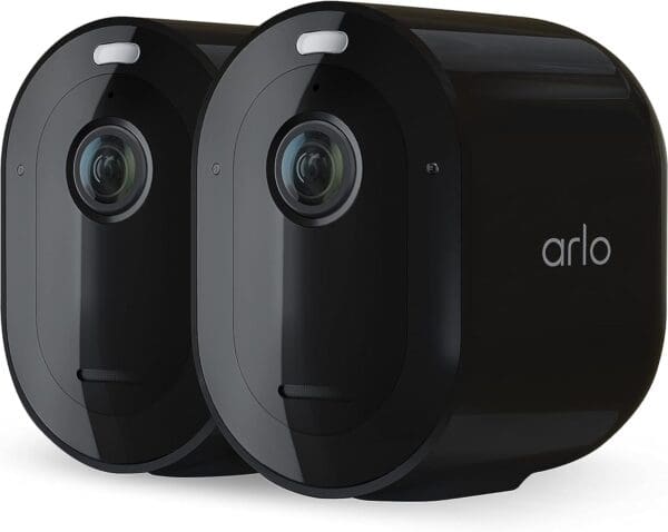 Arlo Pro 4 Spotlight Camera - 2 Pack - Wireless Security, 2K Video & HDR, Color Night Vision, 2 Way Audio, Wire-Free, Direct to WiFi No Hub Needed