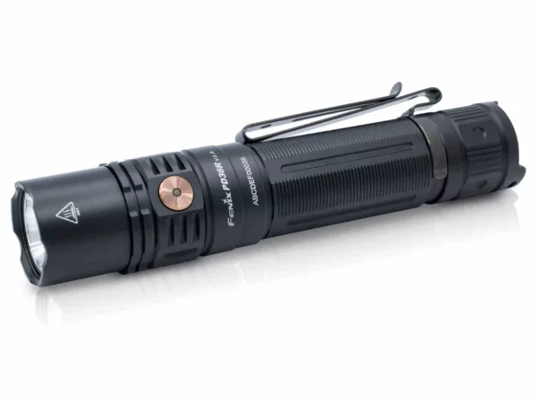 Fenix PD36R V2.0 1700 Lumen Rechargeable Flashlight, USB-C Tactical Duty Light with Battery, and LumenTac Organizer