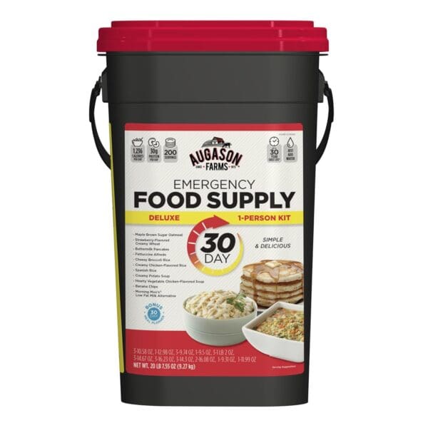 Augason Farms 30 Day Emergency Food Supply Kit - 1 Person Survival Meal kit - Dehydrated Meals with Long Shelf Life