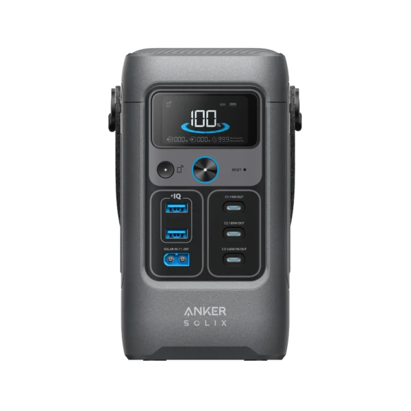 Anker SOLIX C200 DC Power Bank Station, 192Wh Portable Power Station, LiFePO4 Battery, 200W Solar Generator, for Outdoor Camping, Traveling, and Emergencies