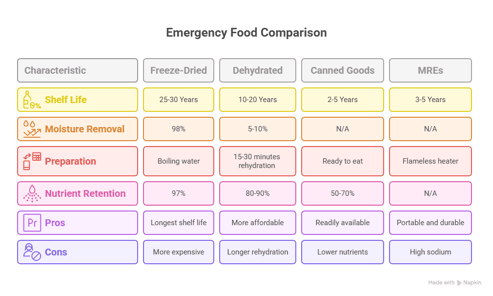 Types of Emergency Food